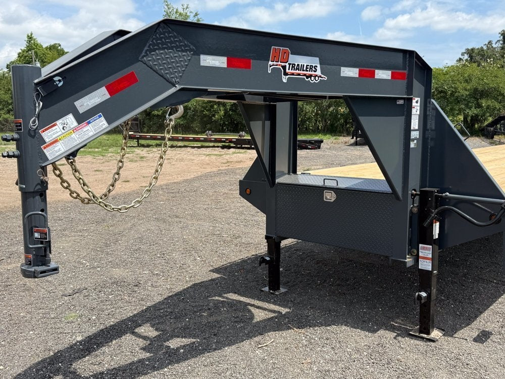 40' HD Gooseneck (2) 8k Axles Mega 16k GVWR 14ply Tires - Hotshot Non-CDL - TrailerSwap