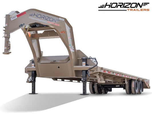 40' Horizon FHZ Gooseneck Dual Wheel Deckover Trailer Mega Ramps - (2) 10K Axles - Dual Wheel Deckover - DO 10K MR DW - TrailerSwap