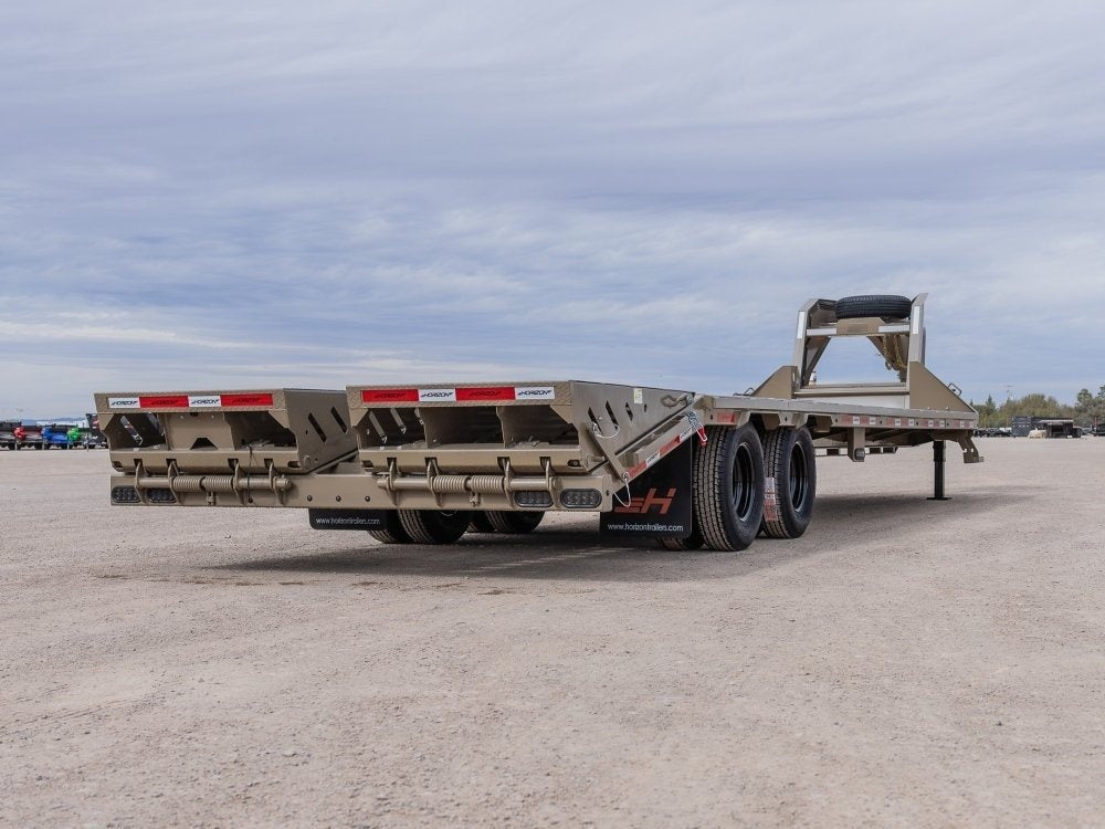 40' Horizon FHZ Gooseneck Dual Wheel Deckover Trailer Mega Ramps - (2) 10K Axles - Dual Wheel Deckover - DO 10K MR DW - TrailerSwap