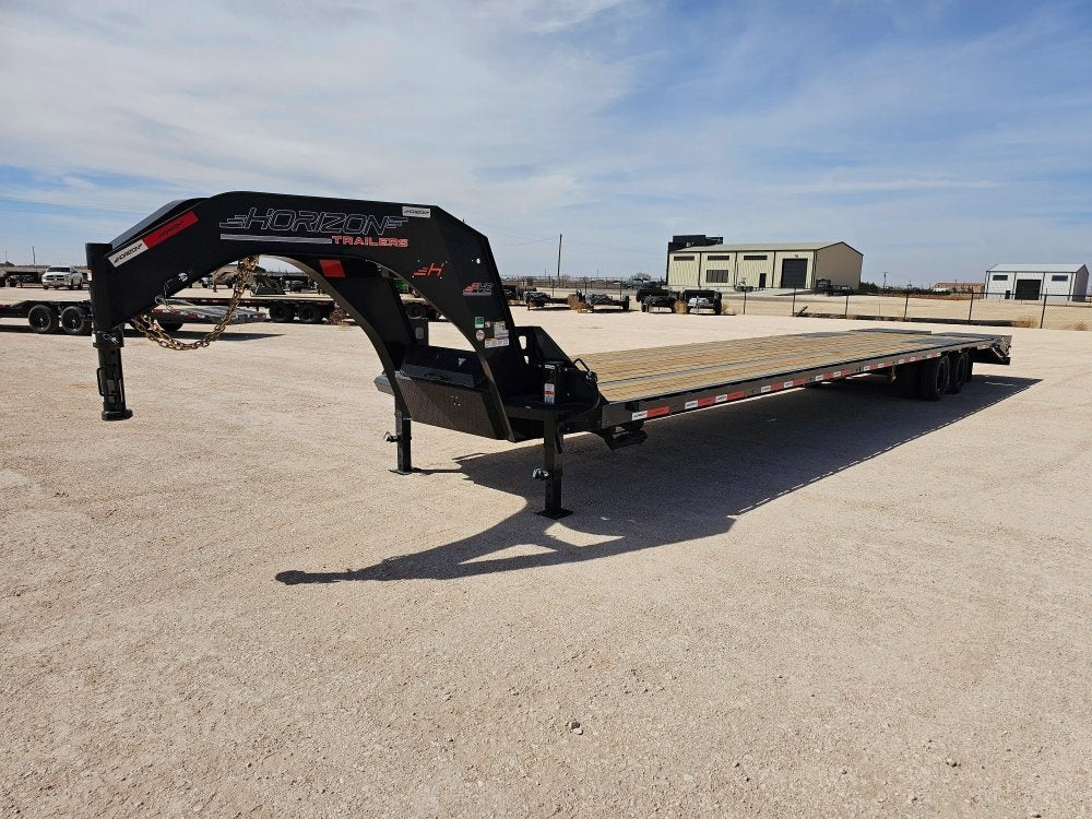 40' Horizon FHZ Gooseneck Dual Wheel Deckover Trailer Mega Ramps - (2) 12K Axles - Dual Wheel Deckover - DO 12K MR - TrailerSwap
