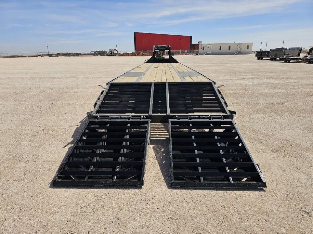 40' Horizon FHZ Gooseneck Dual Wheel Deckover Trailer Mega Ramps - (2) 12K Axles - Dual Wheel Deckover - DO 12K MR - TrailerSwap