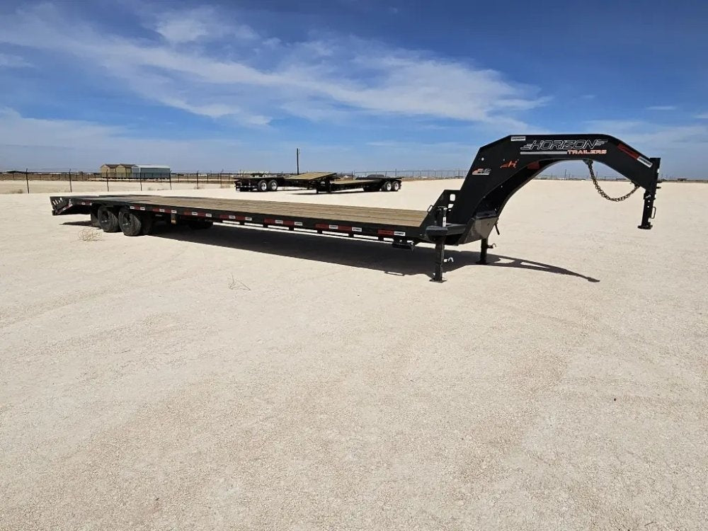 40' Horizon FHZ Gooseneck Dual Wheel Deckover Trailer Mega Ramps - (2) 12K Axles - Dual Wheel Deckover - DO 12K MR - TrailerSwap