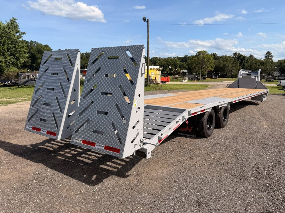 40' Horizon FHZ Gooseneck Dual Wheel Deckover Trailer Mega Ramps - (2) 12K Axles - Dual Wheel Deckover - DO 12K MR - TrailerSwap