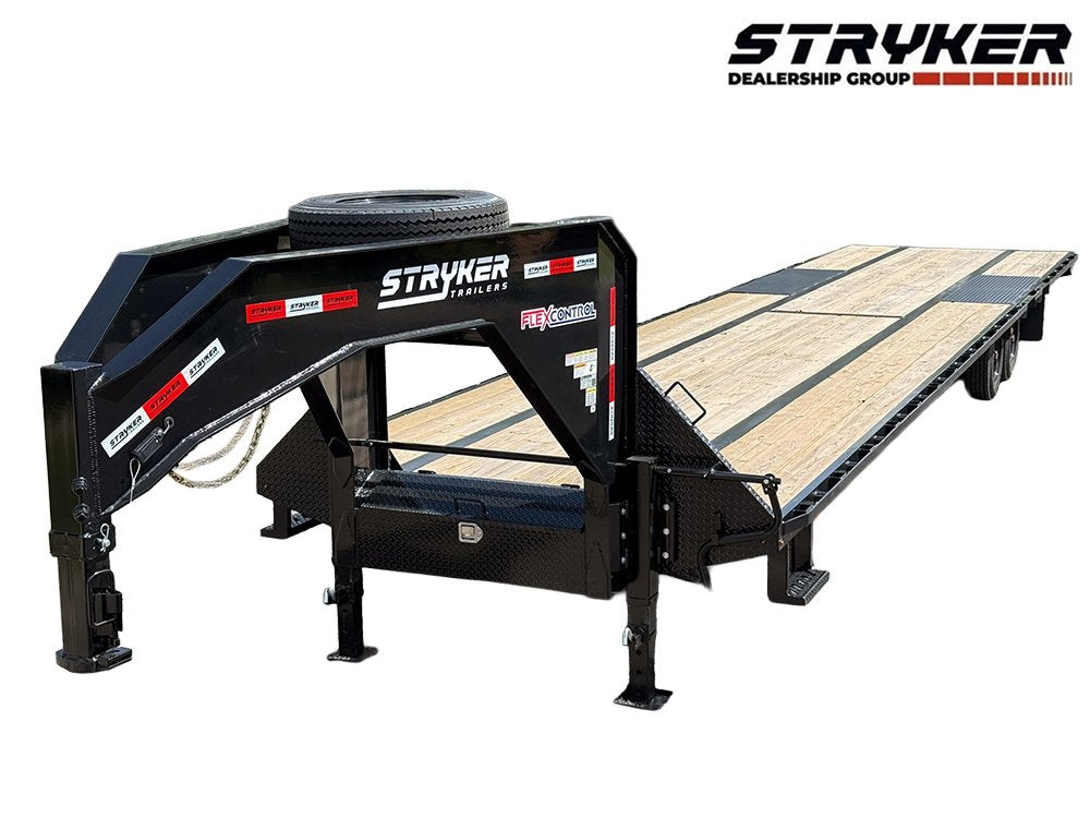 40' Hotshot Elite Gooseneck SD 10k Axles - Derated 12k GVWR - 18ply Tires & Spare & 10' Aluminum Ram - Hotshot Non-CDL - DO 10K SD SS - Stryker Dealership Group