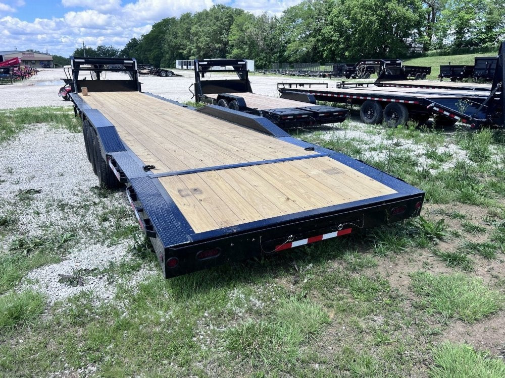 40' Iron Bull ETG Gooseneck Equipment Trailer Mega Ramps Drive Over Fenders - (3) 7,000 lb Axles - Low Profile Equipment Trailers - TrailerSwap