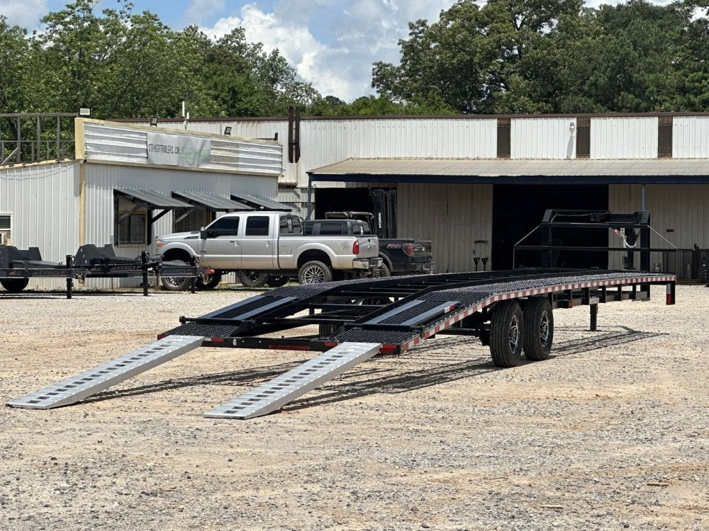 40' Max Lite Gooseneck Mesh Car Hauler (2) 8K Axles 102" Wide - Truck & Van Trailers - Multi Car Haulers - TrailerSwap