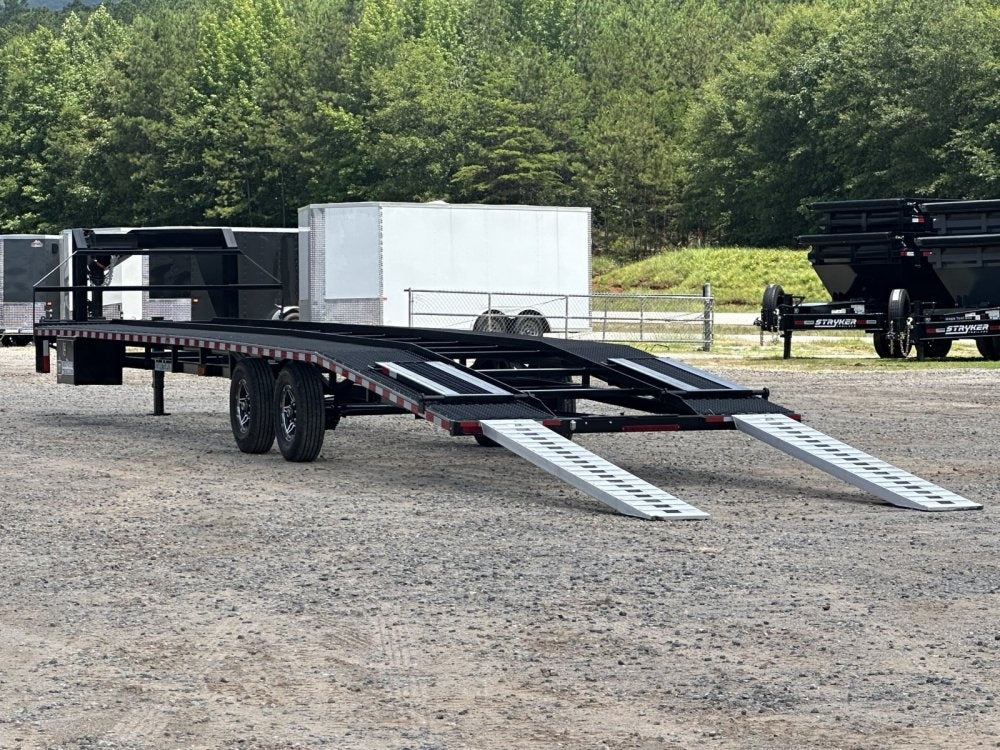 40' Max Lite Gooseneck Mesh Car Hauler (2) 8K Axles 102" Wide - Truck & Van Trailers - Multi Car Haulers - TrailerSwap