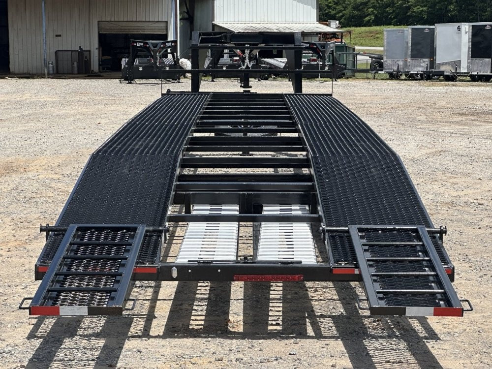 40' Max Lite Gooseneck Mesh Car Hauler (2) 8K Axles 102" Wide - Truck & Van Trailers - Multi Car Haulers - TrailerSwap