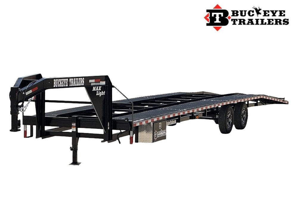 40' Max Lite Gooseneck Mesh Car Hauler (2) 8K Axles 102" Wide - Truck & Van Trailers - Multi Car Haulers - TrailerSwap