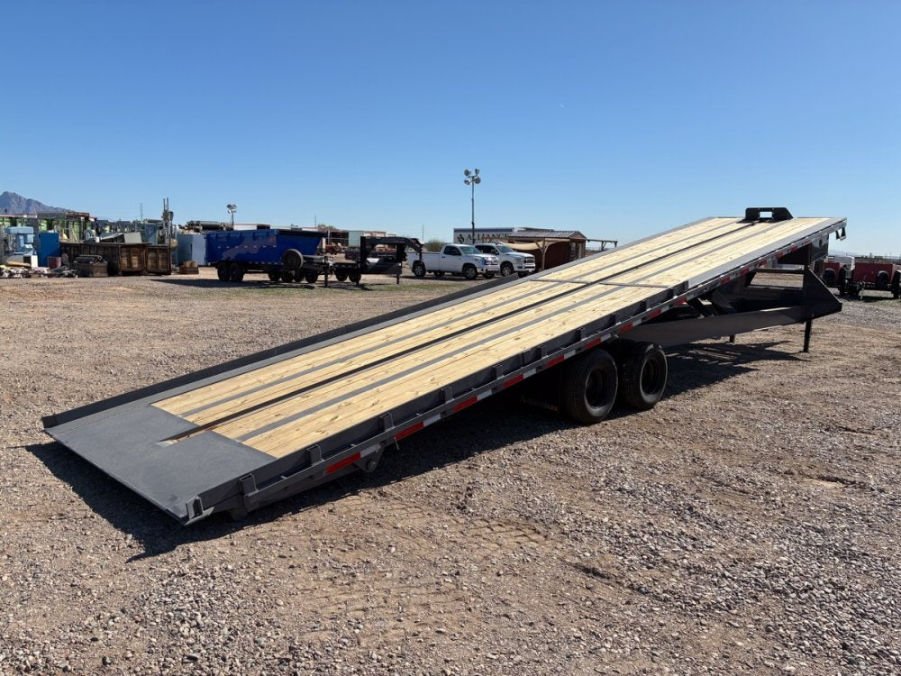 40' RawMaxx CNX Gooseneck Dual Wheel Deckover Tilt Trailer - (2) 10K Axles - Container Tilt - Deckover Tilt - TrailerSwap