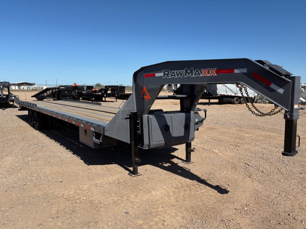40' RawMaxx CNX Gooseneck Dual Wheel Deckover Tilt Trailer - (2) 10K Axles - Container Tilt - Deckover Tilt - TrailerSwap