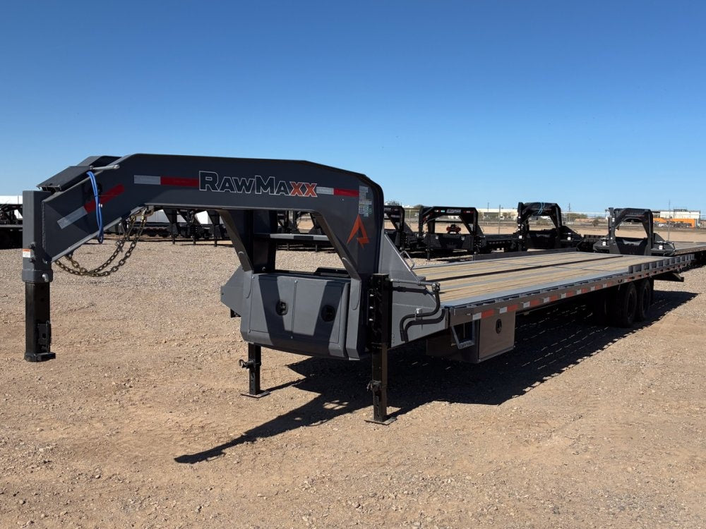40' RawMaxx CNX Gooseneck Dual Wheel Deckover Tilt Trailer - (2) 10K Axles - Container Tilt - Deckover Tilt - TrailerSwap