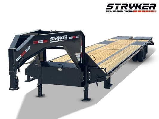 40' Stryker Gooseneck Hotshot Non-CDL Deckover Trailer Mega Ramps - (2) 10K Axles - Derated - Hotshot Non-CDL - DO 10K MR SS - TrailerSwap