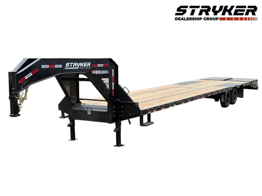 40' Stryker Gooseneck Hotshot Non-CDL Deckover Trailer Mega Ramps - (2) 8K Axles - Hotshot Non-CDL - DO 8K MR - TrailerSwap