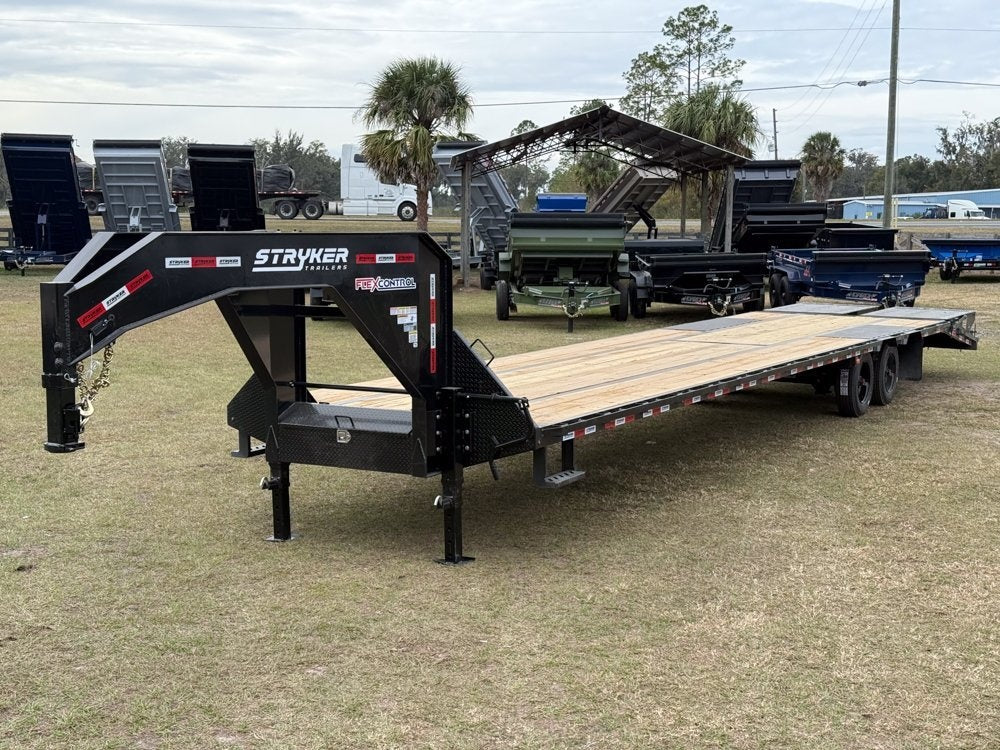 40' Stryker Gooseneck Hotshot Non-CDL Deckover Trailer Mega Ramps - (2) 8K Axles - Hotshot Non-CDL - DO 8K MR - TrailerSwap