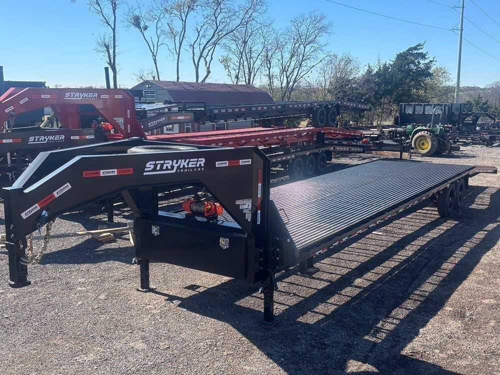 40' Stryker Gooseneck Mesh Deck Multi Car Hauler - (2) 8k Axles - 12k GVWR Derated - Truck & Van Trailers - TrailerSwap