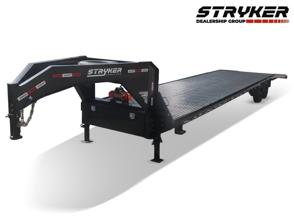 40' Stryker Gooseneck Mesh Deck Multi Car Hauler - (2) 8k Axles - 12k GVWR Derated - Truck & Van Trailers - TrailerSwap