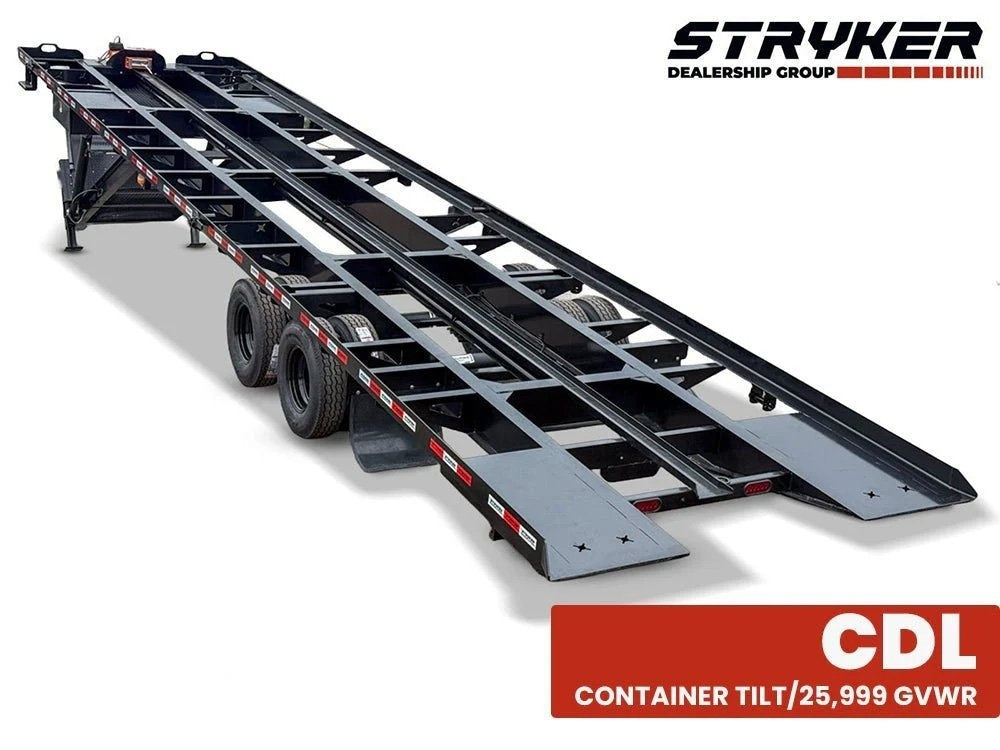 40' Stryker SCT Gooseneck Container Tilt Trailers - (2) 12K Axles - Container Tilt - Deckover Tilt - TrailerSwap
