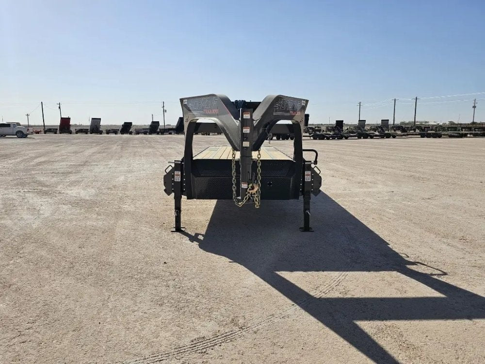 36' Horizon FTZ Gooseneck Hotshot Non-CDL Deckover Trailer Mega Ramps - (2) 7K Axles 16233