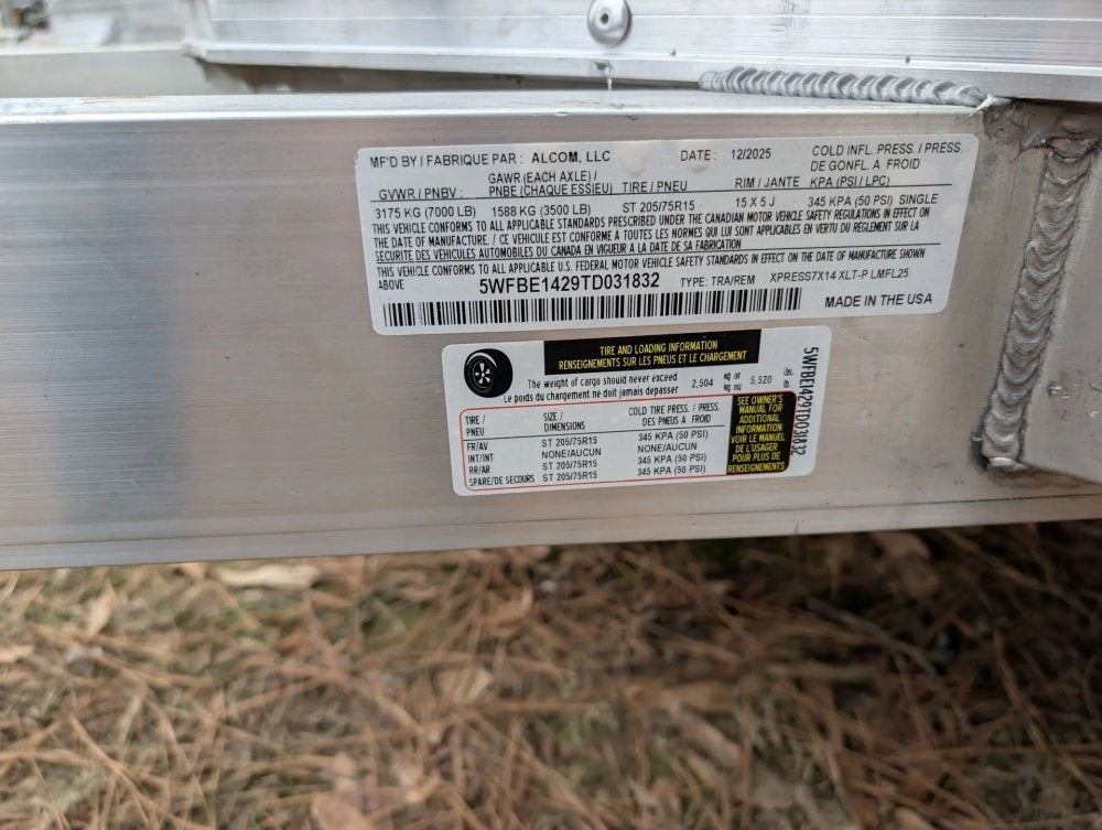 High Country 7x14 TA2 Aluminum Framed Enclosed Trailer (3.5K) 031832