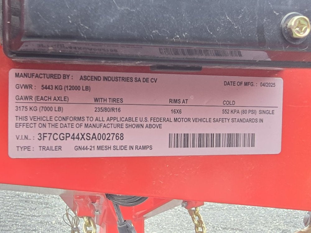 44' Mesh Deck (3) 7k Axles - 12k GVWR Derated- 14 Ply Tires w/Spare - 10' Aluminum Ramps - Warrior W - Truck & Van Trailers - Truck & Van Trailers - TrailerSwap