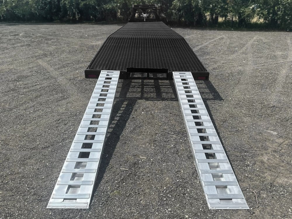 44' Stryker Gooseneck Full Width Mesh Deck Multi Car Hauler (3) 7k Axles - 12k GVWR Derated - Truck & Van Trailers - TrailerSwap