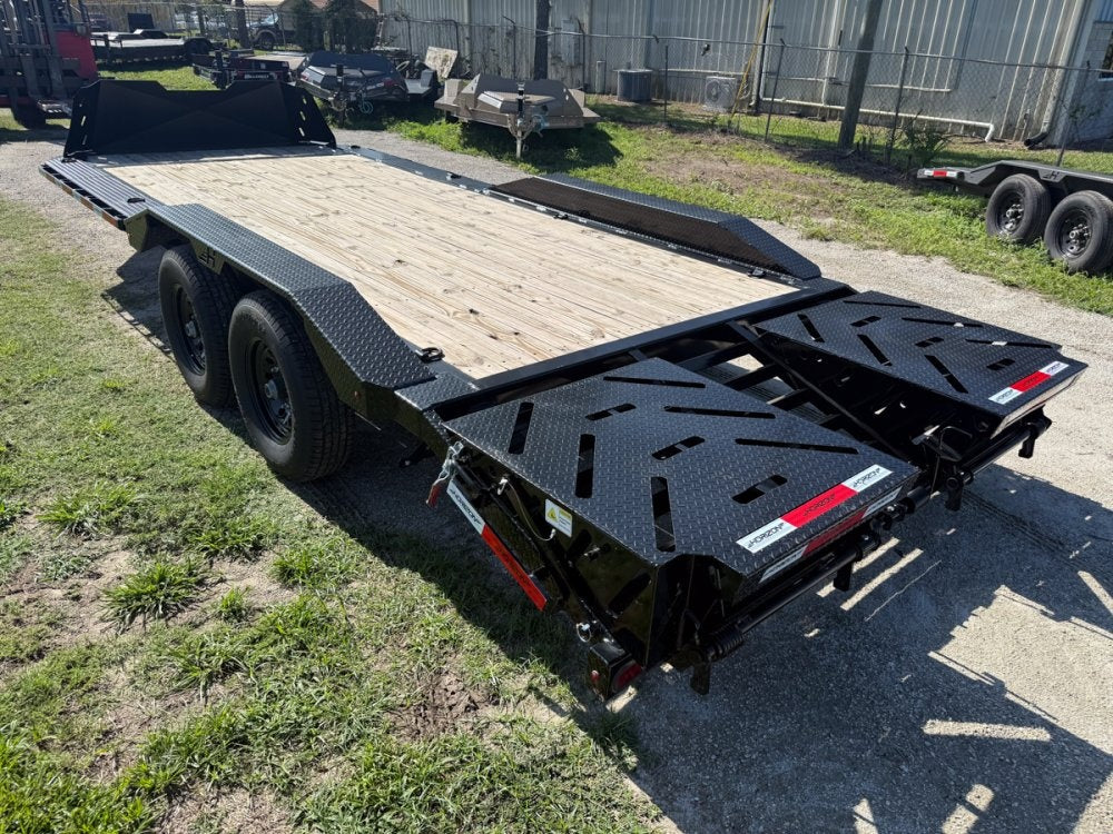 20' Horizon EHZ Bumper Pull Equipment Trailer Mega Ramps - (2) 7K Axles 003808