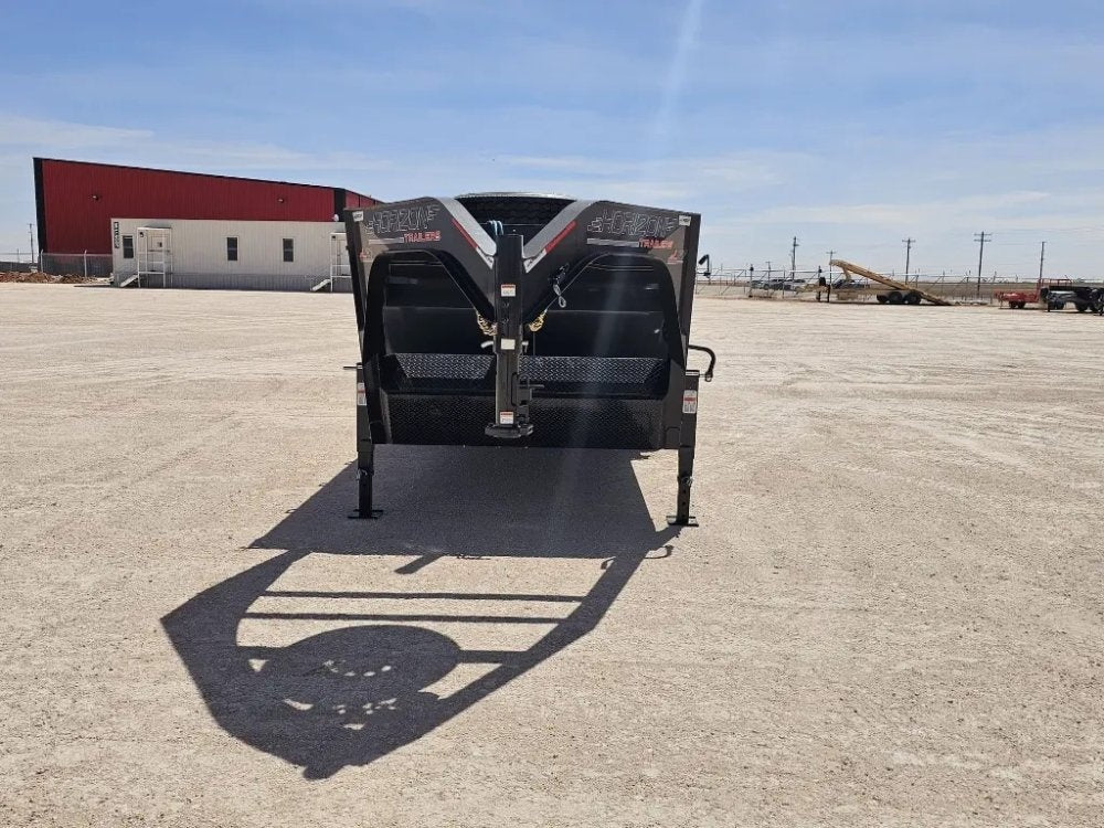 16' Horizon LZ7 Gooseneck Dump Trailer 42" Side Walls Telescopic Lift - (2) 7K Axles 15705