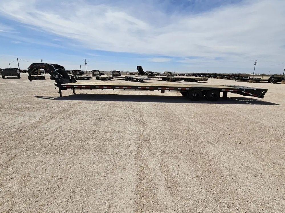 40' Horizon FHZ Gooseneck Dual Wheel Deckover Trailer Mega Ramps - (2) 12K Axles 13073