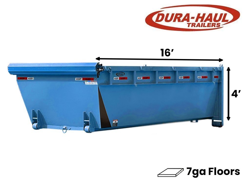 16' Roll Off Bin - 4' Side Wall - 7 Gauge Floor 848-56