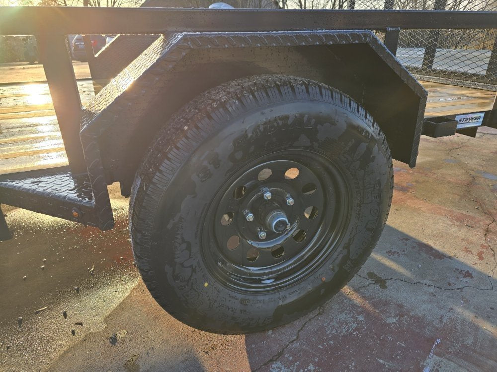 14' Utility Trailer (1) 3.5K Axle, 77" Wide 4' Gate 003807