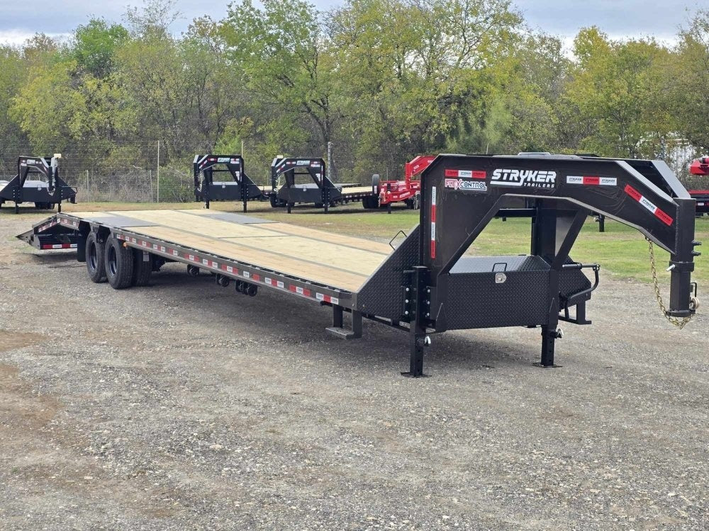 40' Stryker Gooseneck (2) 12K Axles Mega Ramps Dual Wheels 3476