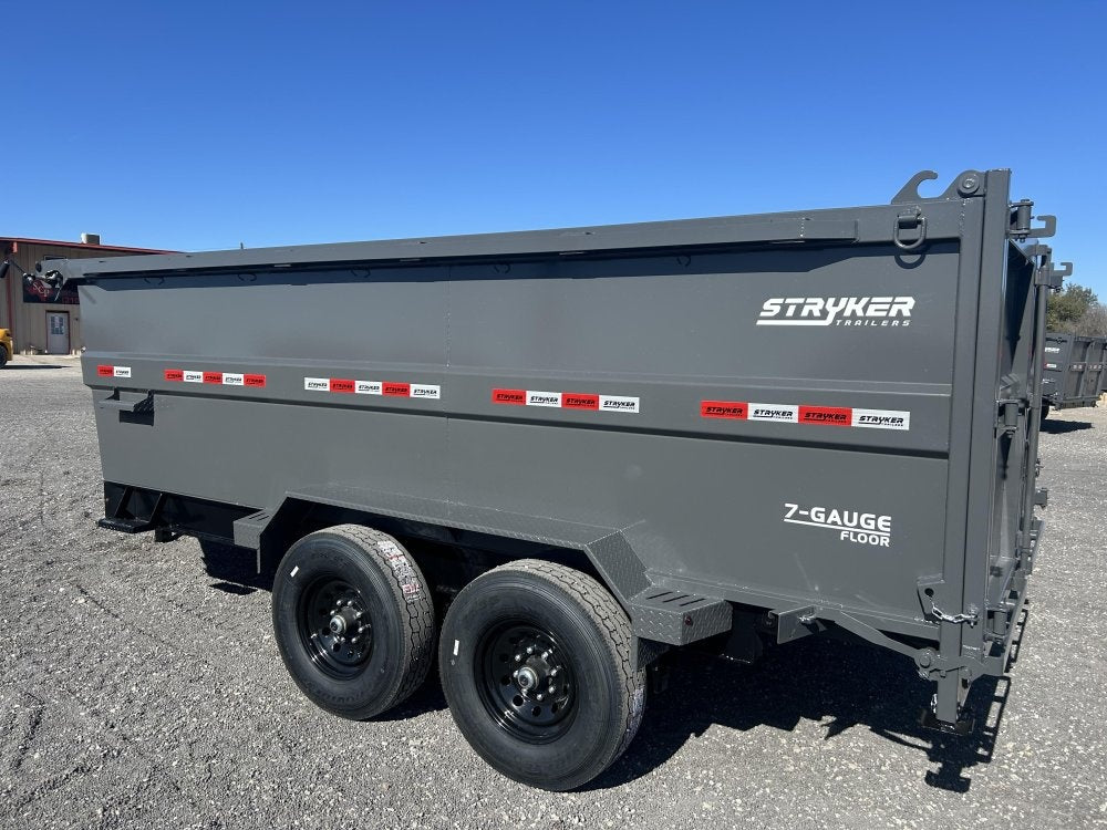 14' Stryker SDT Bumper Pull Dump Trailer 48" Side Walls - (2) 7k Axles 3928