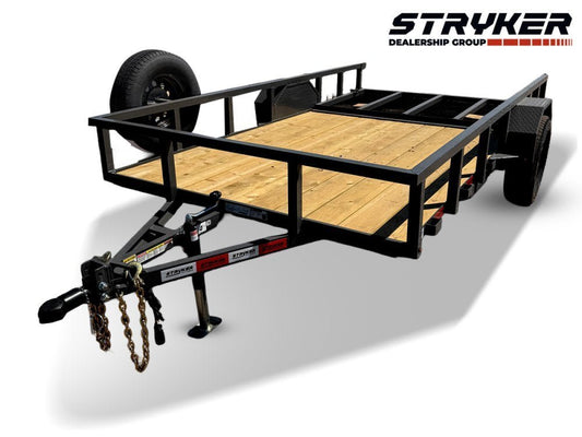 12' Utility Trailer (1) 3.5K Axle, 77" Wide 4' Gate 003811