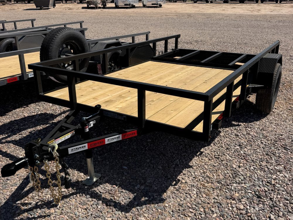 12' Utility Trailer (1) 3.5K Axle, 77" Wide 4' Gate 003811