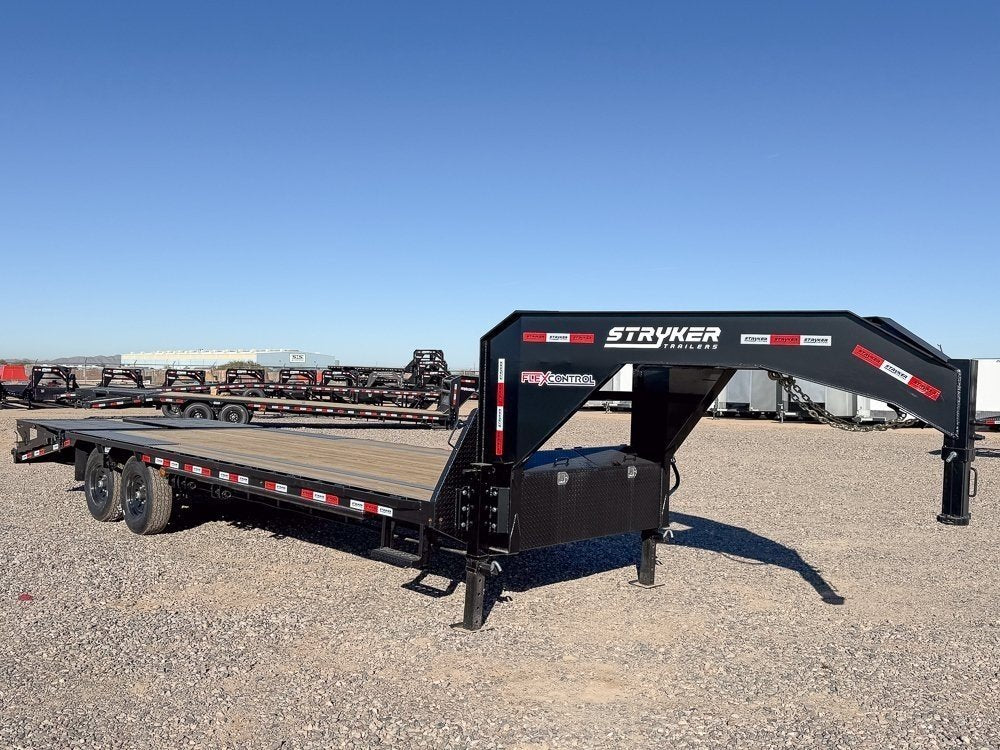 25' Stryker Gooseneck Deckover Trailer Mega Ramps - (2) 7K Axles 003904