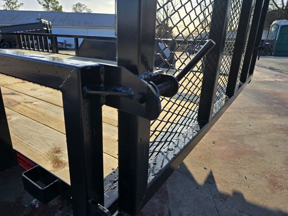 16' Utility Trailer (2) 3.5K Axles, 77" Wide, Side Ramps and 4' Gate 004069