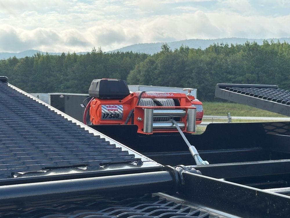 50' Low Profile Wedge (2) 12k Elec/Hyd Axles, Winch, 10' Aluminum Ramps, Spare - Wedge 3 Car Hauler - Multi Car Haulers - TrailerSwap