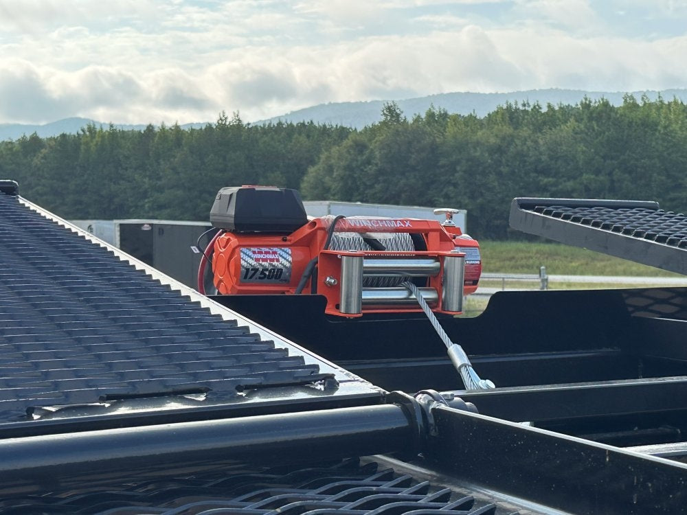 50' Low Profile Wedge (2) 12k Elec/Hyd Axles, Winch, 10' Aluminum Ramps, Spare - Wedge 3 Car Hauler - Multi Car Haulers - TrailerSwap