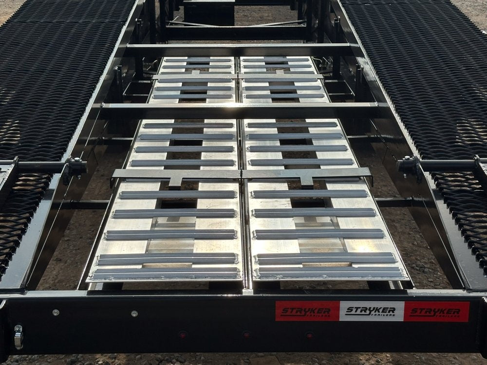 50' Low Profile Wedge (2) 12k Elec/Hyd Axles, Winch, 10' Aluminum Ramps, Spare - Wedge 3 Car Hauler - Multi Car Haulers - TrailerSwap