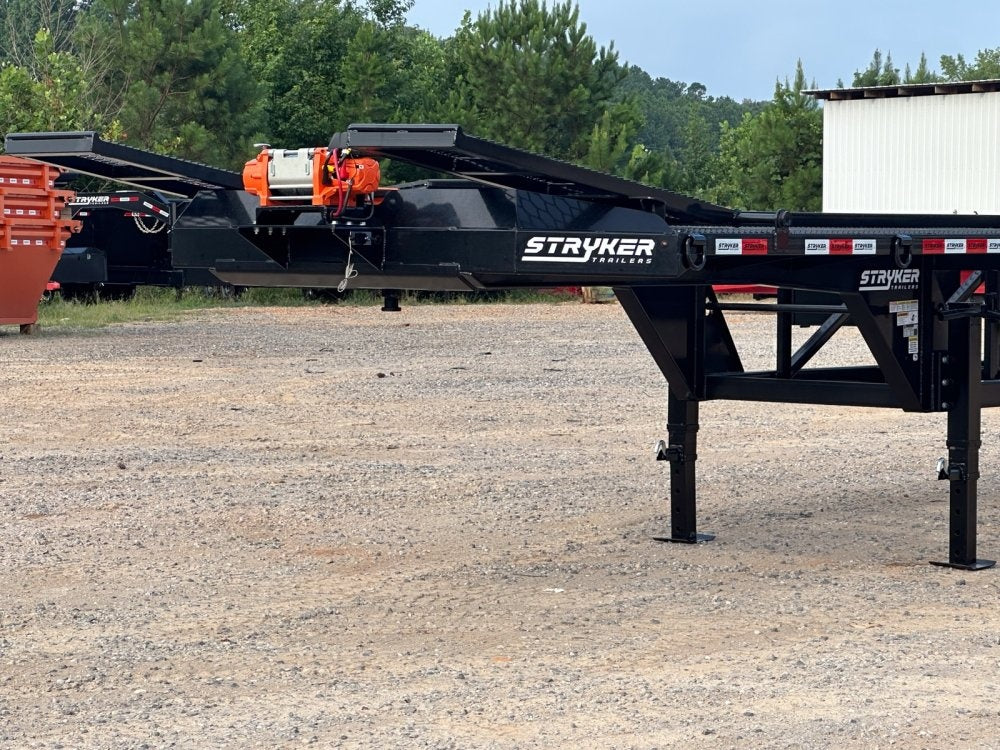 50' Stryker Fifth Wheel Low Profile Wedge (2) 12k Elec/Hyd Axles - Wedge 3 Car Hauler - TrailerSwap