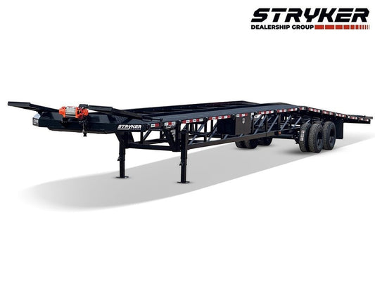 50' Stryker Fifth Wheel Low Profile Wedge (2) 12k Elec/Hyd Axles - Wedge 3 Car Hauler - TrailerSwap