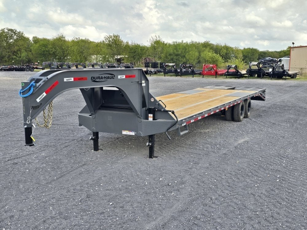 32' DKO Gooseneck Deckover 27' + 5' Mega Ramps (2) 12K Axles 11358