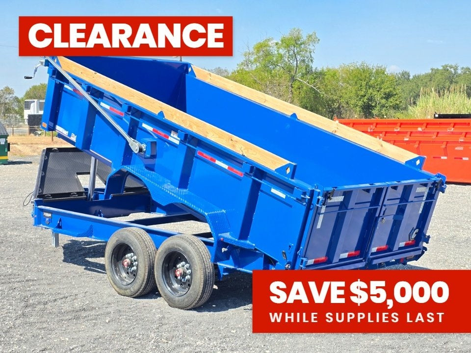 14' LPT BP Low Profile Dump Trailer - 8k Axles - Telescopic 302134