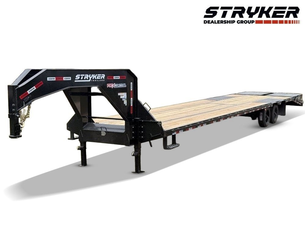 40' Stryker Gooseneck Hotshot Non-CDL Deckover Trailer Mega Ramps - (2) 10K Axles - Derated 4601