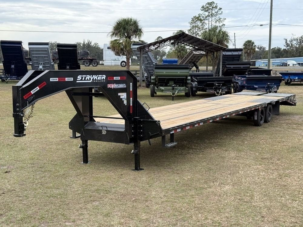 40' Stryker Gooseneck Hotshot Non-CDL Deckover Trailer Mega Ramps - (2) 10K Axles - Derated 4601