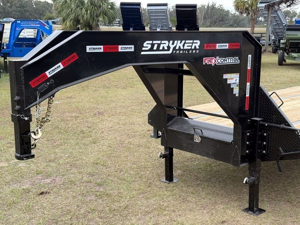 40' Stryker Gooseneck Hotshot Non-CDL Deckover Trailer Mega Ramps - (2) 10K Axles - Derated 4602