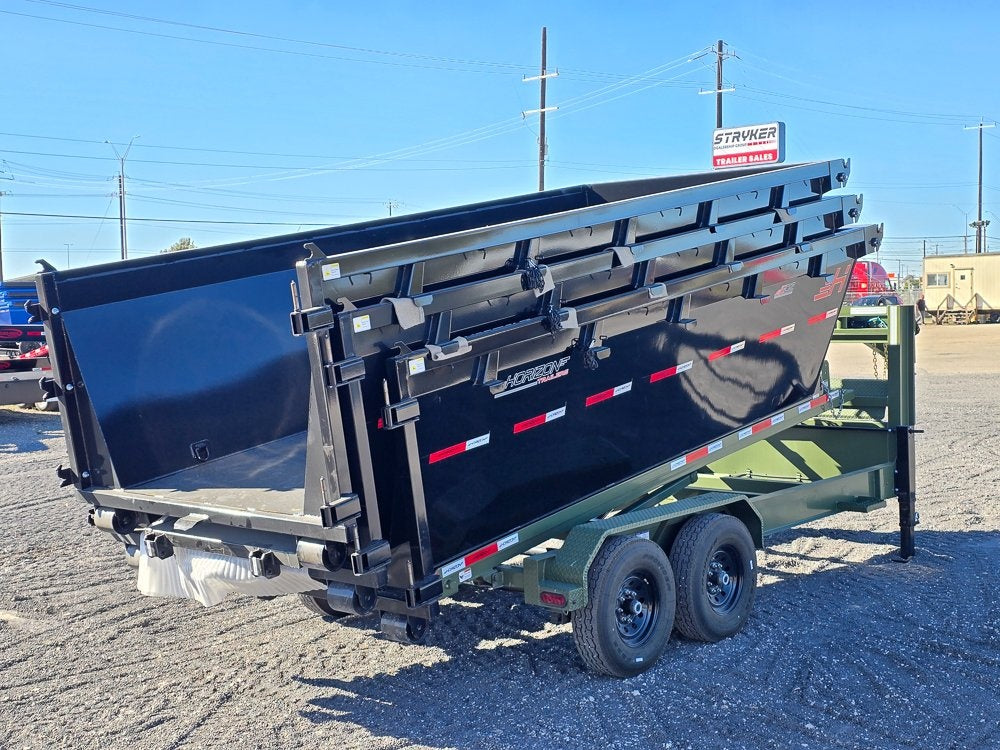 Horizon 16' RDZ GN Roll off Bundle (2) 7k Axles + 3 Bins w/ 4' Walls 7410-C