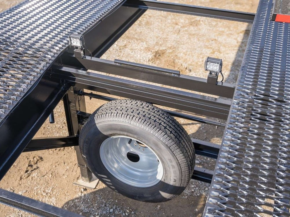 53' Ultra Max 4 Car Trailer, 10K Axles, 102" Wide, 30" Wide Grate, 9' Aluminum Ramps - Four Car Hauler - TrailerSwap