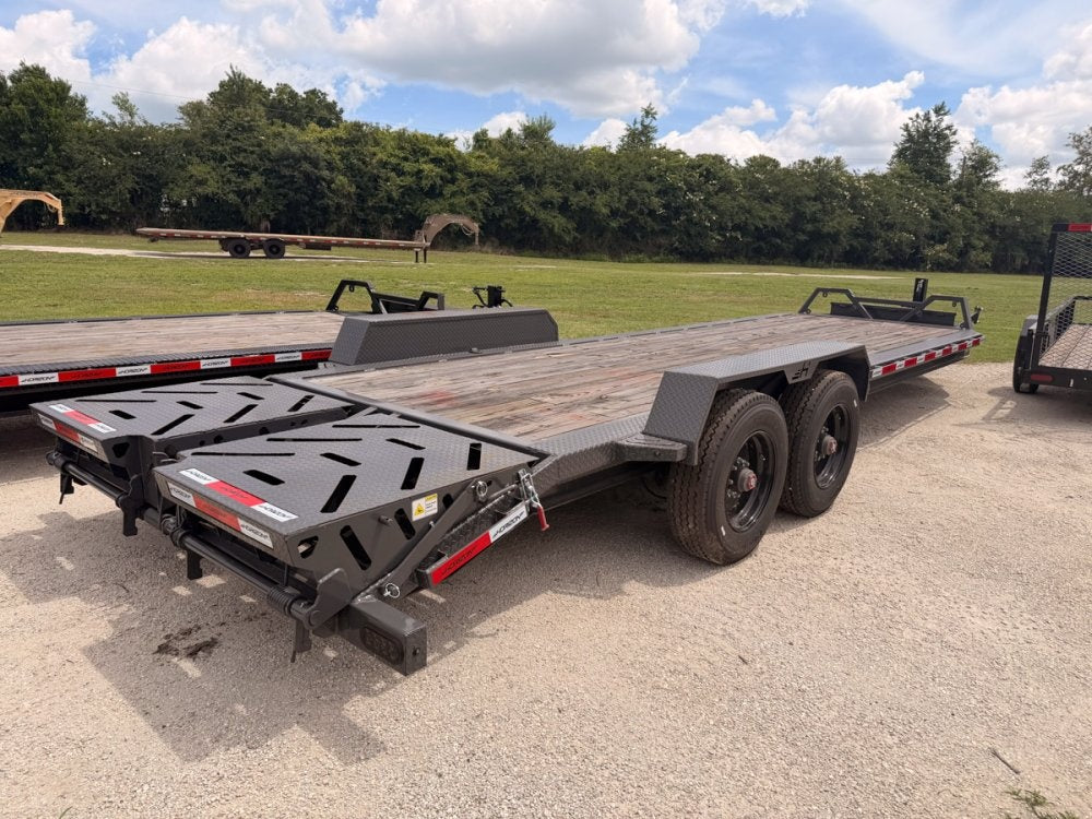 24' HEH Bumper Pull Equipment Trailer (2) 10K Axles, 3' Dove W/ Mountain Ramps 11821